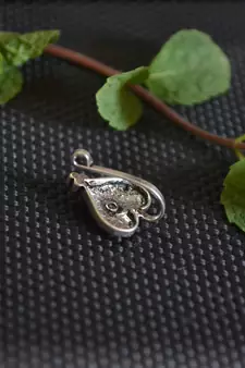 Silver Designer clip or clipon oxidised nosering or Oxidized nosepin