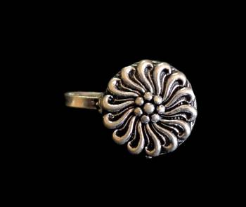 Silver Designer clip or clipon oxidised nosering or Oxidized nosepin 1