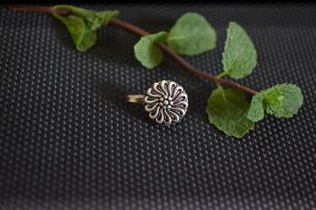 Silver Designer clip or clipon oxidised nosering or Oxidized nosepin 2
