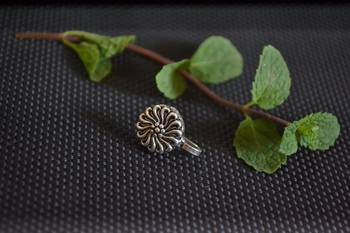 Silver Designer clip or clipon oxidised nosering or Oxidized nosepin 3