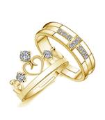CZ Adjustable Couple Finger Rings for Women 