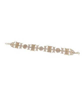 Traditional Floral Kundan Pearl Studded Rajasthani Sheeshphool/Mathapatti for Women  3