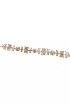 Traditional Floral Kundan Pearl Studded Rajasthani Sheeshphool/Mathapatti for Women 