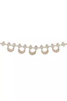Traditional Floral Kundan Pearl Studded Rajasthani Sheeshphool/ Mathapatti for Women 