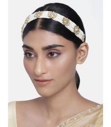 Traditional Floral Kundan Pearl Studded Rajasthani Sheeshphool/ Mathapatti for Women 