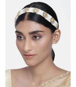 Traditional Floral Kundan Pearl Studded Rajasthani Sheeshphool/ Mathapatti for Women 