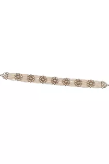 Traditional Floral Kundan Pearl Studded Rajasthani Sheeshphool/ Mathapatti for Women 