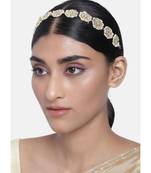 Traditional Floral Kundan Pearl Studded Rajasthani Sheeshphool/ Mathapatti for Women 