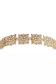 Traditional Floral Kundan Pearl Studded Rajasthani Sheeshphool/ Mathapatti for Women 