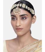 Traditional Floral Kundan Pearl Studded Rajasthani Sheeshphool/ Mathapatti for Women 