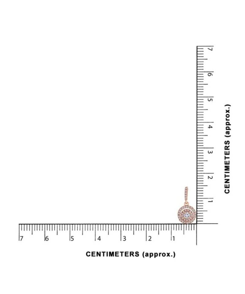 Rose Gold Plated Glittering Crystal AD Stone Dangle & Drop Earrings for Women & Girls 