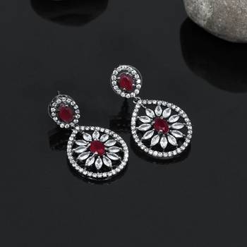 Maroon danglers-drops 1