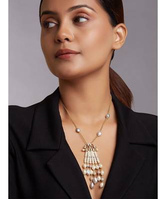 Grey & White Pearl Necklace 1