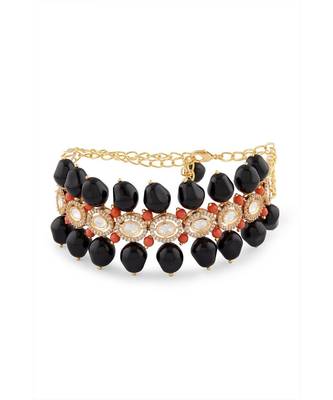 Beaded Choker With Black Onyx Drops 3
