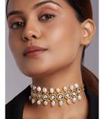 Beaded Choker With White Fresh Water Pearls