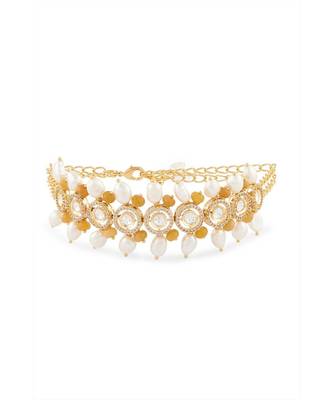 Beaded Choker With White Fresh Water Pearls 3
