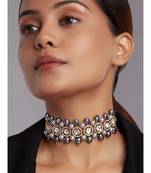 Micron Gold Plated Choker With Grey Fresh Water Pearls