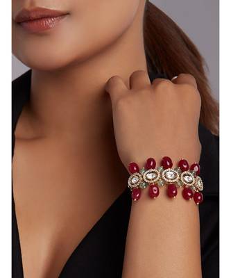Beaded Bracelet With Red Onyx Tumbles 2