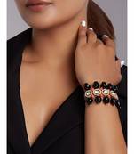 Beaded Bracelete With Black Onyx Drops