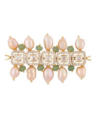Beaded Bracelete With Peach Fresh Water Pearls 4