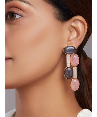 Jade Beaded Drop Earrings 1