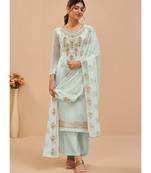 Sky Blue Georgette Pakistani Salwar Kameez