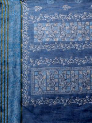 MISHRI COLLECTION Women's Saree Pure Cotton Fabric Digital Print Saree with Unstitched Blouse Piece (Free Size) 5
