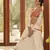 Beige Embellished Mukaish work Georgette semi stitched lehenga