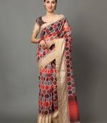 MISHRI COLLECTION Women's Saree Pure Cotton Fabric Digital Print Saree with Unstitched Blouse Piece (Free Size)
