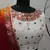 White Thread with Sequance Embroidered with mirror work Art Silk semi stitched lehenga