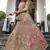 Olive green zarkan, thread, zari, dori, and sequins embroidered velvet semi stitched lehenga