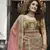 Olive green zarkan, thread, zari, dori, and sequins embroidered velvet semi stitched lehenga