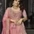 Mauve zarkan, thread, zari, dori, and sequins embroidered velvet semi stitched lehenga