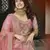 Mauve zarkan, thread, zari, dori, and sequins embroidered velvet semi stitched lehenga