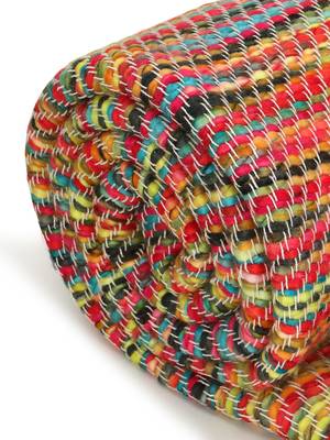 Mezposh Motley Multicolor Striped Pattern Cotton Acrylic Sofa Throw (160 x 130 cm) 3