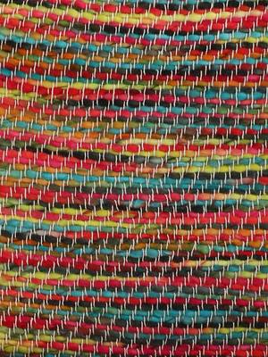 Mezposh Motley Multicolor Striped Pattern Cotton Acrylic Sofa Throw (160 x 130 cm) 4