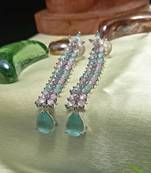 Multicolor American Diamond Long Hanging Earrings Jewellery for Women