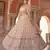 Peach thread embroidered with zarkan crepe silk  semi stitched designer lehenga