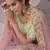 Pista green Zarkan with Sequins embroidered Satin Wedding lehenga
