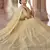 Light-yellow sequins and thread embroidered with foil mirror work georgette semi stitched designer lehenga