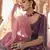 Wine dori and thread embroidered with zarkan crepe semi stitched designer lehenga