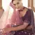 Wine dori and thread embroidered with zarkan crepe semi stitched designer lehenga