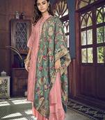 Light-pink fancy tussar silk salwar