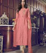 Coral fancy pure art silk salwar