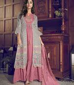 Pink fancy pure art silk salwar