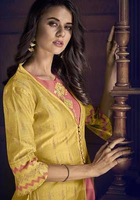 Pink fancy pure art silk salwar 3