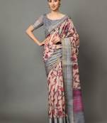 MISHRI COLLECTION Women's Saree Pure Cotton Fabric Digital Print Saree with Unstitched Blouse Piece (Free Size)