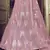 Viola Pink Sequins embroidered net semi stitched Bridal lehenga