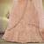 Clam Shell Peach colored Thread, zari, dori and Sequins embroidered net fabric lehenga choli