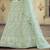 Norway Green Thread, zari, dori and Sequins embroidered net Semi Stitched Bridal Lehenga